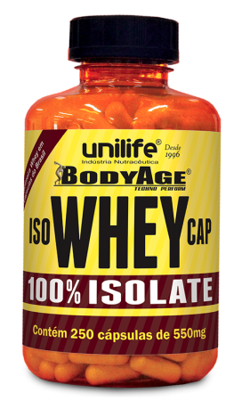 ISO WHEY CAP - 100% ISOLADA - 250 Cápsulas